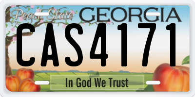 GA license plate CAS4171