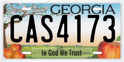 GA license plate CAS4173