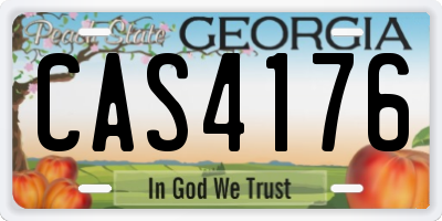 GA license plate CAS4176