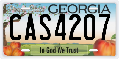 GA license plate CAS4207