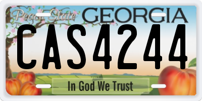 GA license plate CAS4244