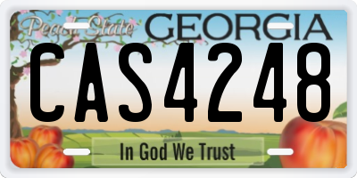 GA license plate CAS4248
