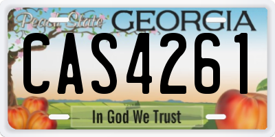 GA license plate CAS4261