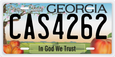GA license plate CAS4262