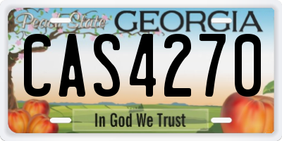 GA license plate CAS4270