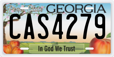 GA license plate CAS4279