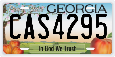 GA license plate CAS4295