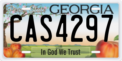 GA license plate CAS4297