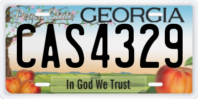 GA license plate CAS4329