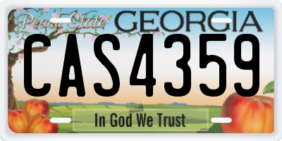GA license plate CAS4359