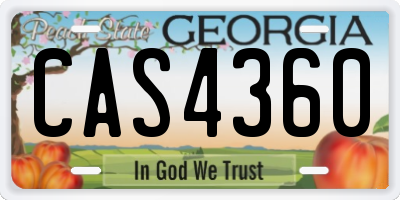 GA license plate CAS4360
