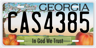 GA license plate CAS4385