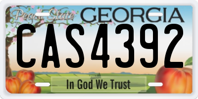 GA license plate CAS4392
