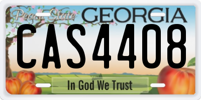 GA license plate CAS4408