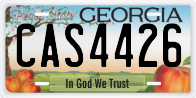GA license plate CAS4426