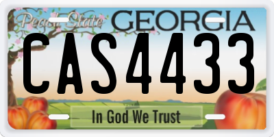 GA license plate CAS4433
