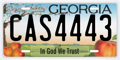 GA license plate CAS4443
