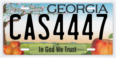 GA license plate CAS4447