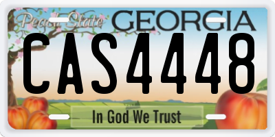 GA license plate CAS4448