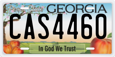 GA license plate CAS4460