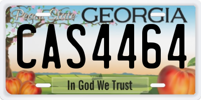 GA license plate CAS4464