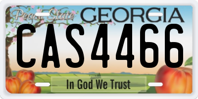 GA license plate CAS4466