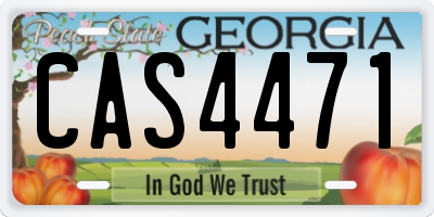 GA license plate CAS4471