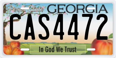 GA license plate CAS4472