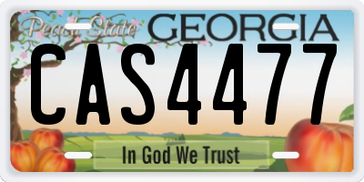 GA license plate CAS4477