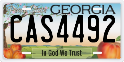 GA license plate CAS4492