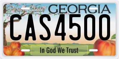 GA license plate CAS4500