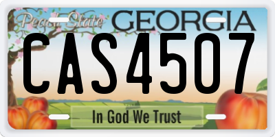 GA license plate CAS4507