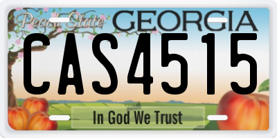 GA license plate CAS4515