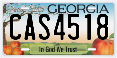 GA license plate CAS4518