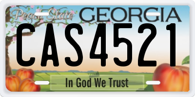 GA license plate CAS4521