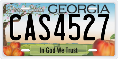 GA license plate CAS4527