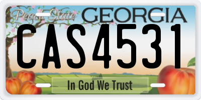 GA license plate CAS4531