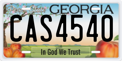 GA license plate CAS4540
