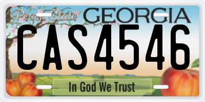 GA license plate CAS4546