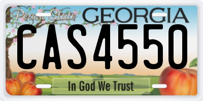 GA license plate CAS4550