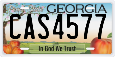 GA license plate CAS4577