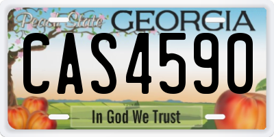GA license plate CAS4590