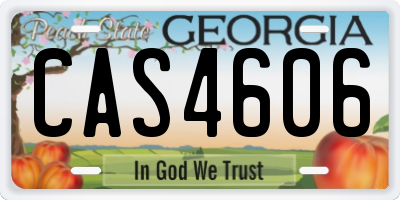 GA license plate CAS4606