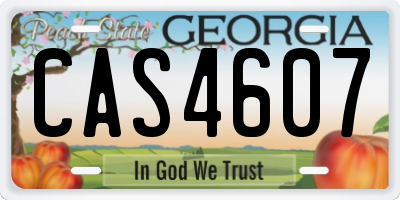 GA license plate CAS4607