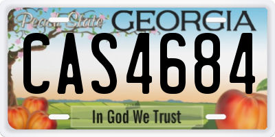 GA license plate CAS4684