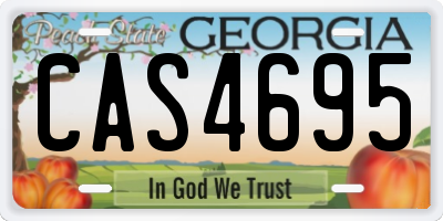 GA license plate CAS4695