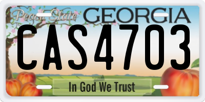 GA license plate CAS4703