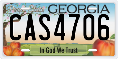 GA license plate CAS4706