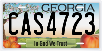 GA license plate CAS4723