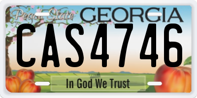 GA license plate CAS4746
